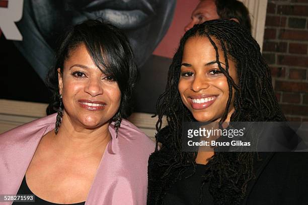 Debbie Allen and daughter Vivian during Julius Caesar on Broadway - Arrivals - April 3, 2005 at The Belasco Theater in New York City, New York,...