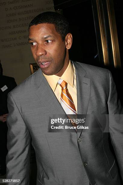 Denzel Washington during Opening Night Party for Julius Caesar on Broadway at Gotham Hall in New York City, New York, United States.