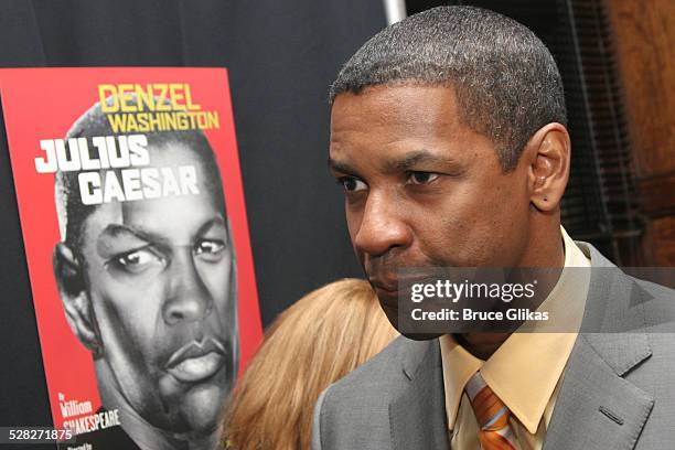 Denzel Washington during Opening Night Party for Julius Caesar on Broadway at Gotham Hall in New York City, New York, United States.