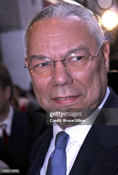 Colin Powell during On Golden Pond Opening Night on Broadway - Arrivals at The Cort Theater in New York City, New York, United States.