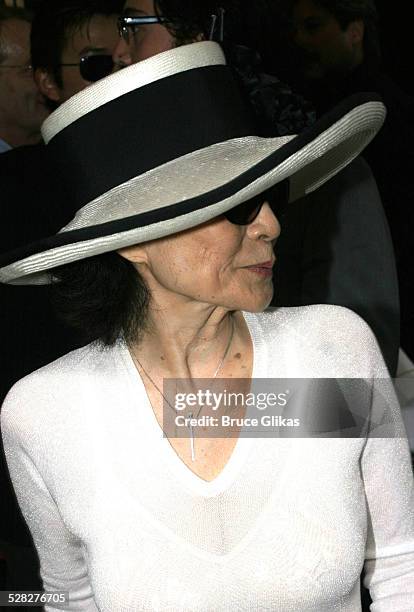 Yoko Ono during Lennon Broadway Opening Night - Arrivals at The Broadhurst Theater in New York City, New York, United States.