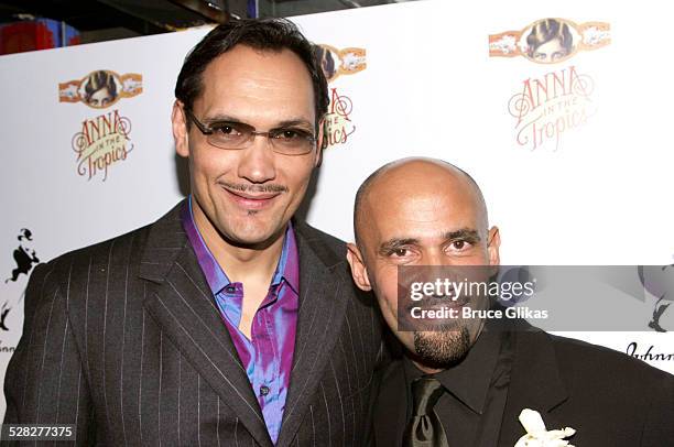 Jimmy Smits and Nilo Cruz during Opening Night of Anna in The Tropics on Broadway and After-Party at The Royale Theatre and The Supper Club in New...