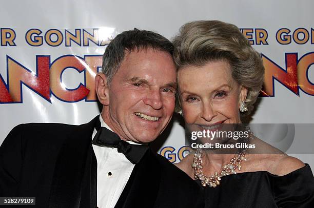 Producer Ted Hartley and wife Dina Merrill during Never Gonna Dance Opening Night on Broadway at Marriott Marquis Ballroom in New York City, New...