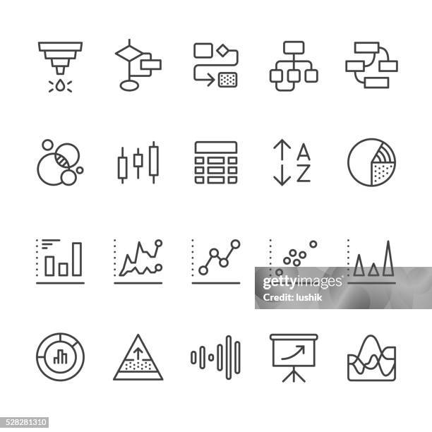 ilustrações de stock, clip art, desenhos animados e ícones de vetor ícones de visualização de dados - organization chart