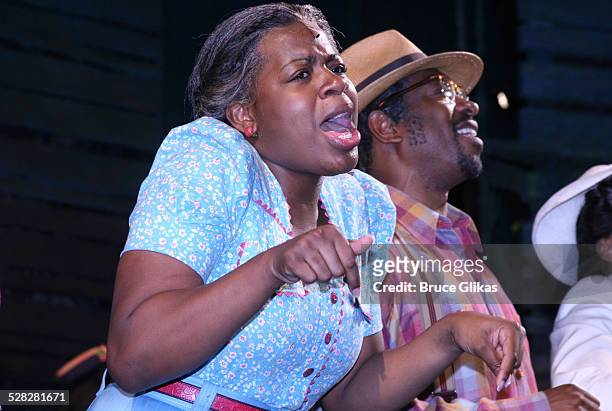 Fantasia Barrino and Alton Fitzgerald White during Fantasia and the Cast of The Color Purple Celebrate the One Millionth Audience Member - Curtain...
