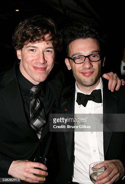 John Gallagher Jr and Jared Geller, producer during 61st Annual Tony Awards - After Party at Radio City Music Hall in New York City, New York, United...