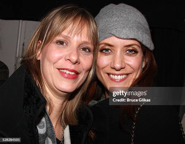 Actors Amy Morton and Kate Walsh pose at The Opening Night After Party for The Steppenwolf Theater Company's August: Osage County on Broadway at...