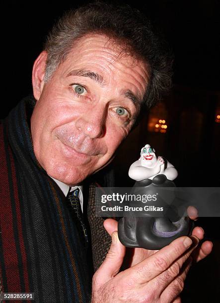 Actor Barry Williams poses backstage at The Little Mermaid on Broadway at The Lunt Fontanne Theater on January 16, 2008 in New York City.