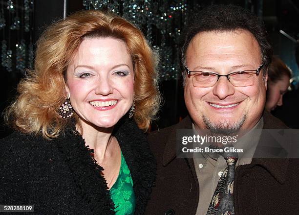 Alison Fraser and Wayne Knight pose at The Opening Night After Party for The Revival of Gypsy on Broadway at Mansion Nightclub on March 27, 2008 in...