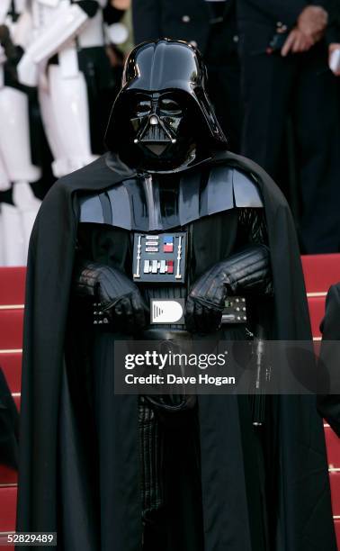 Darth Vader attends a screening of " Star War III ? Revenge of the Sith" at the Grand Theatre during the 58th International Cannes Film Festival May...