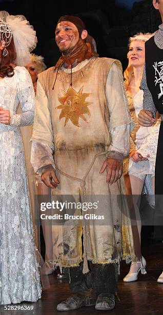 Drew Lachey takes his Curtain Call as he makes his debut in Monty Python's Spamalot on Broadway at the Shubert Theatre on June 24, 2008 in New York...