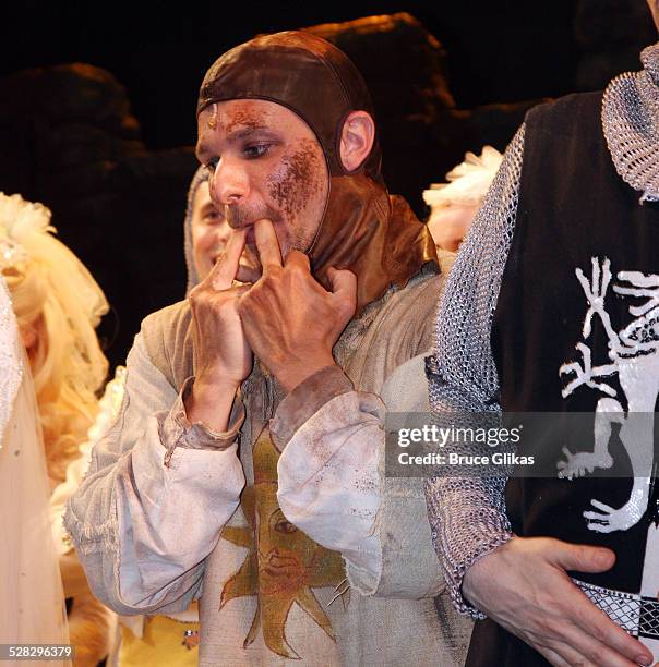 Drew Lachey takes his Curtain Call as he makes his debut in Monty Python's Spamalot on Broadway at the Shubert Theatre on June 24, 2008 in New York...