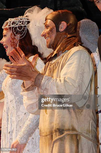 Drew Lachey takes his Curtain Call as he makes his debut in Monty Python's Spamalot on Broadway at the Shubert Theatre on June 24, 2008 in New York...
