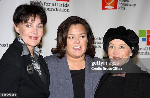 Linda Dano, Rosie O'Donnell and Chita Rivera attend the ribbon cutting ceremony for Rosie's for All Kids Foundation Performing Arts School opening at...