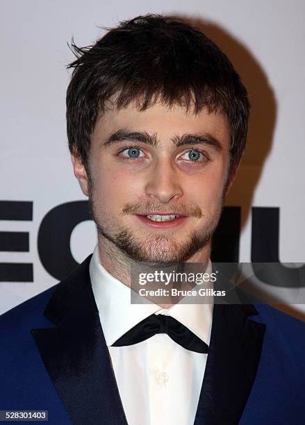 Daniel Radcliffe poses at The Opening Night After Party for Equus on Broadway at Pier 60 on September 25, 2008 in New York City.