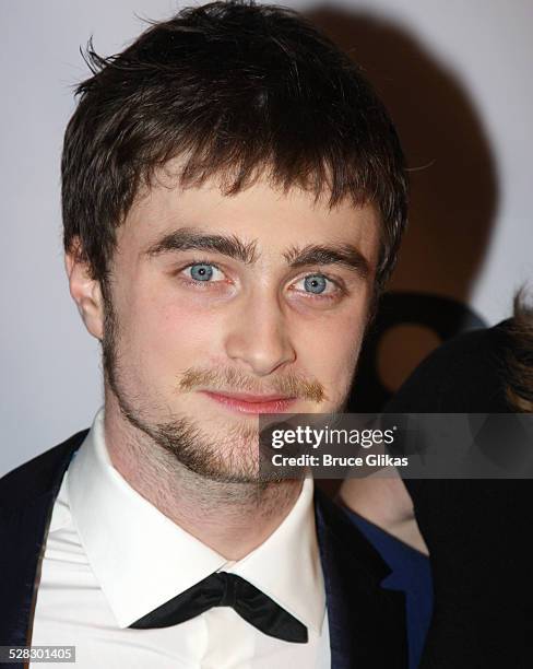 Daniel Radcliffe poses at The Opening Night After Party for Equus on Broadway at Pier 60 on September 25, 2008 in New York City.
