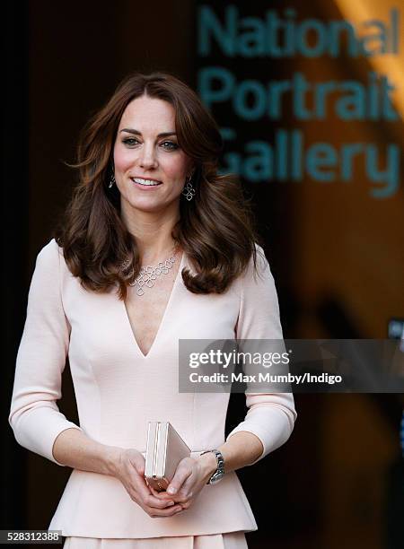 Catherine, Duchess of Cambridge visits the 'Vogue 100: A Century of Style' exhibition at the National Portrait Gallery on May 4, 2016 in London,...