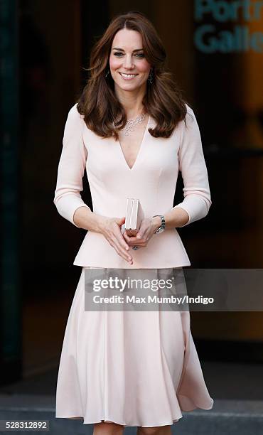 Catherine, Duchess of Cambridge visits the 'Vogue 100: A Century of Style' exhibition at the National Portrait Gallery on May 4, 2016 in London,...