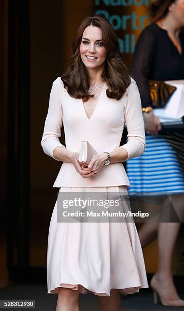 Catherine, Duchess of Cambridge visits the 'Vogue 100: A Century of Style' exhibition at the National Portrait Gallery on May 4, 2016 in London,...