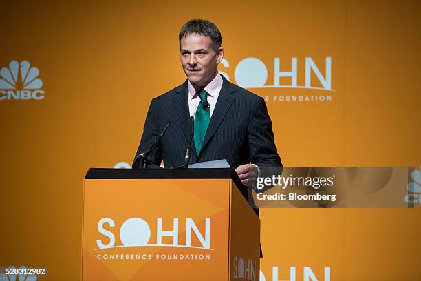 David Einhorn, president of Greenlight Capital Inc., speaks during the 21st annual Sohn Investment Conference in New York, U.S., on Wednesday, May 4,...