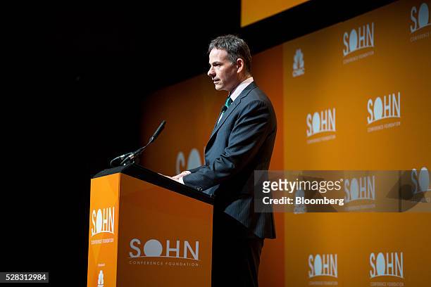 David Einhorn, president of Greenlight Capital Inc., speaks during the 21st annual Sohn Investment Conference in New York, U.S., on Wednesday, May 4,...
