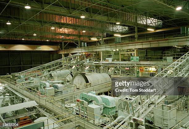 Interior of the milling plant at Driefontein Gold Mine near Carltonville, South Africa. The mine is part of the Gold Fields Group who produce 4.3...