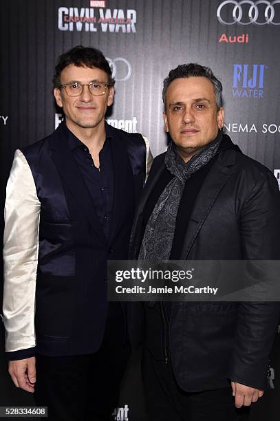 Anthony Russo and Joe Russo attend the screening of Marvel's "Captain America: Civil War" hosted by The Cinema Society with Audi & FIJI at Henry R....