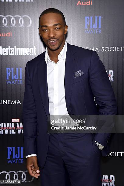 Anthony Mackie attends the screening Of Marvel's "Captain America: Civil War" hosted by The Cinema Society with Audi & FIJI at Henry R. Luce...