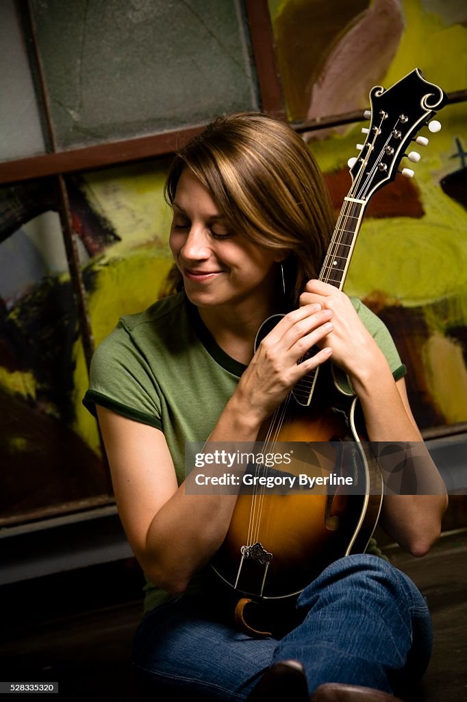 Woman with a mandolin