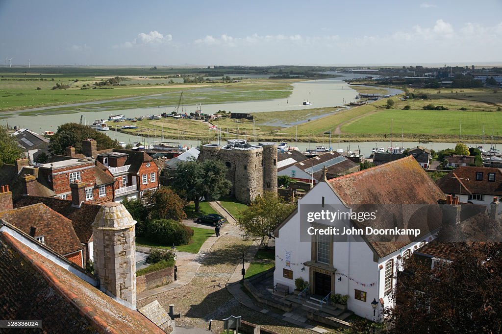 River Rother Rye Boats In The River Rother And Buildings Along The Shoreline Rye Sussex ...