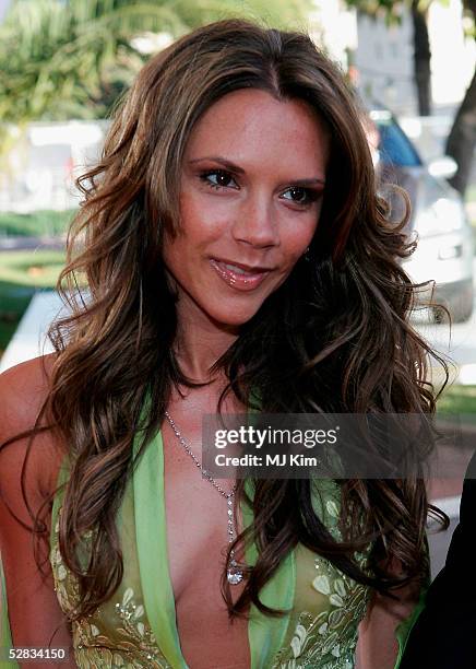 Victoria Beckham arrives at the Laureus World Sports Awards on May 16, 2005 at the Estoril Casino, Estoril, Portugal.
