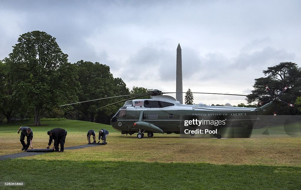 President Obama returns to the White House