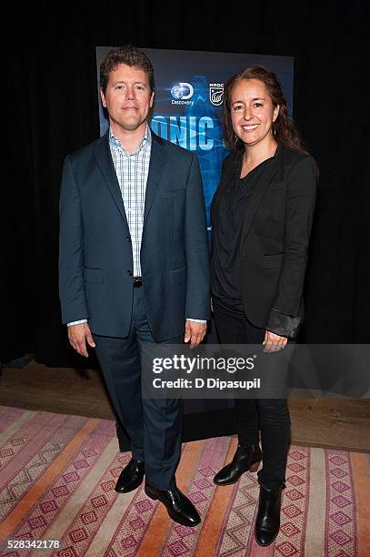 Co-directors Daniel Hinerfeld and Michelle Dougherty attend the "Sonic Sea" New York screening at Crosby Hotel on May 4, 2016 in New York City.