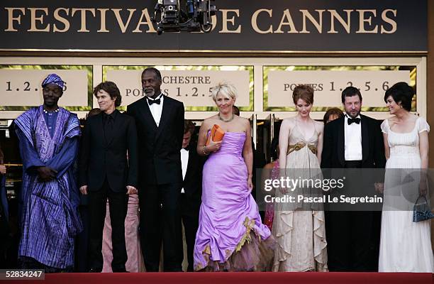 Actors Isaach de Bankole , Willem Dafoe , Danny Glover , Bryce Dallas Howard , Danish director Lars von Trier and his wife attend a screening of...