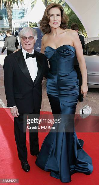 Formula One chief Bernie Ecclestone and wife Slavica arrive at the Laureus World Sports Awards on May 16, 2005 at the Estoril Casino, Estoril,...
