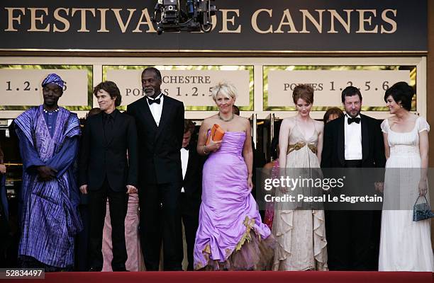 Actors Isaach de Bankole , Willem Dafoe , Danny Glover , Bryce Dallas Howard , Danish director Lars von Trier and his wife attend a screening of...