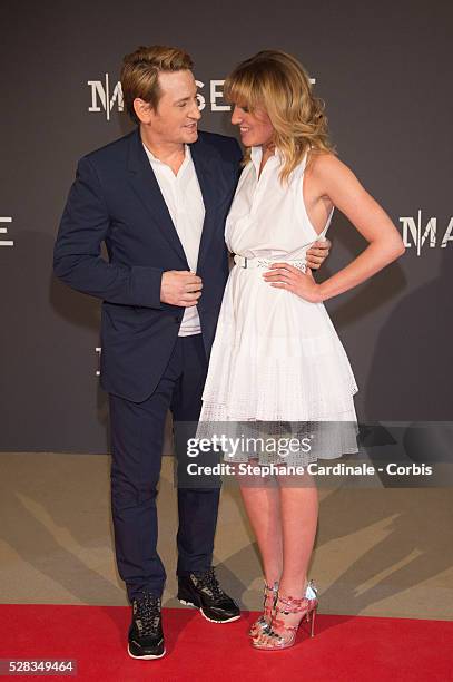 Actor Benoit Magimel and his girlfriend attend the "Marseille" Netflix TV Serie Wold Premiere At Palais Du Pharo In Marseille, on May 4, 2016 in...