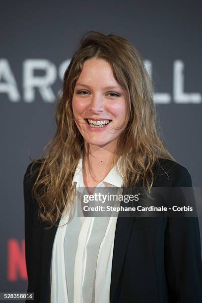 Actress Stephane Caillard attends the "Marseille" Netflix TV Serie Wold Premiere At Palais Du Pharo In Marseille, on May 4, 2016 in Marseille, France.