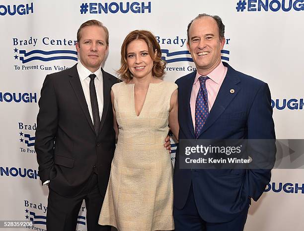 Filmmaker/actor Lee Kirk, actress Jenna Fischer and Kevin Quinn attend the 2016 Los Angeles Brady Bear Awards Gala at Four Seasons Hotel Los Angeles...