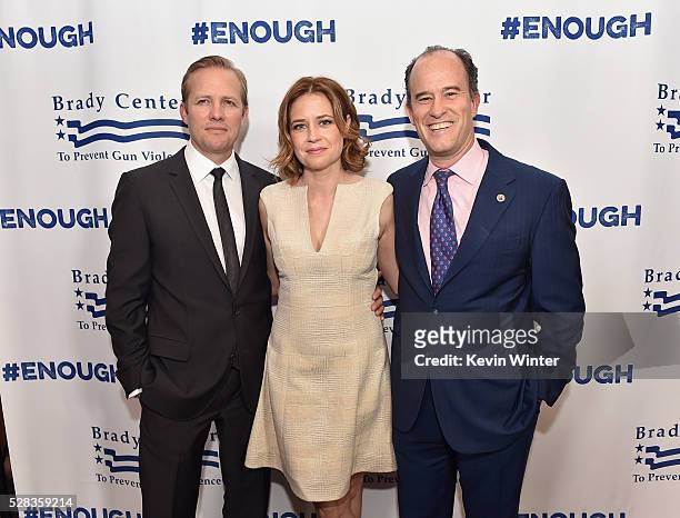 Filmmaker/actor Lee Kirk, actress Jenna Fischer and Kevin Quinn attend the 2016 Los Angeles Brady Bear Awards Gala at Four Seasons Hotel Los Angeles...