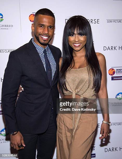 Eric West and Tashiana Washington arrive at the "Dark Horse" New York Premiere at Regal Cinemas Union Square on May 4, 2016 in New York City.