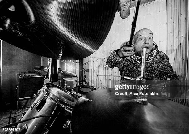 crazy funny drummer - playing drums stock pictures, royalty-free photos & images