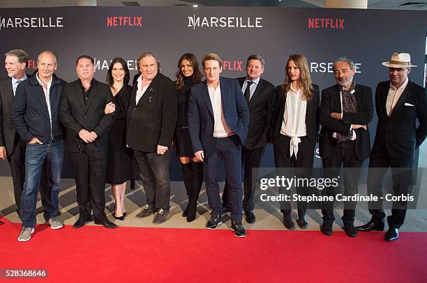 Reed Hastings, Hyppolyte Girardot, Florent Siri, Geraldine Pailhas, Gerard Depardieu, Nadia Fares, Benoit Magimel, Ted Sarandos, Stephane Caillard,...