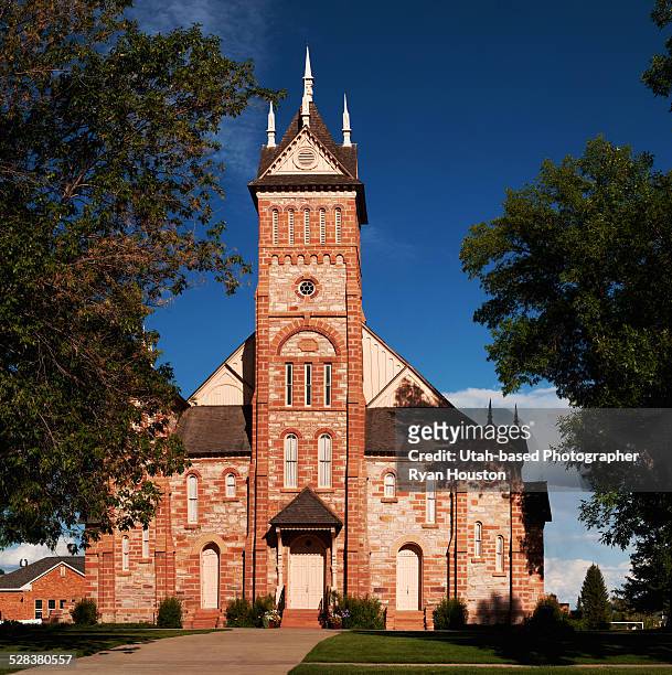 paris idaho lds tabernacle - reliquary stock pictures, royalty-free photos & images