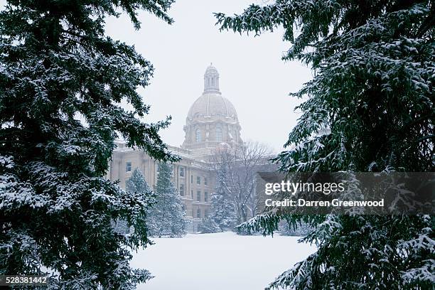 legislative assembly of alberta - edmonton winter stock pictures, royalty-free photos & images
