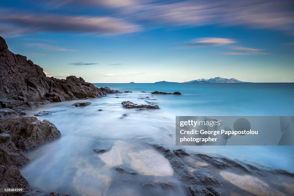 Wild seascape in Kos island Greece