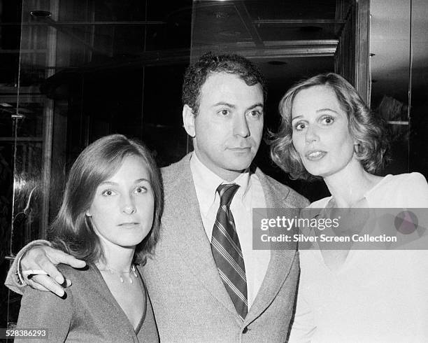American actor Alan Arkin, with his wife, actress Barbara Dana and actress Sally Kellerman, circa 1975.