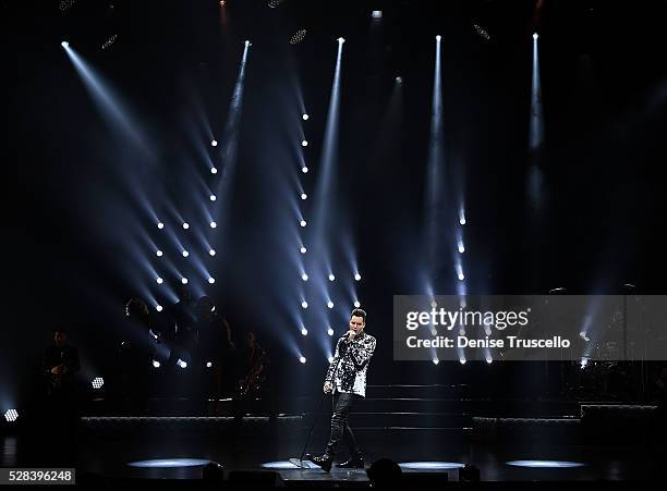 Frankie Moreno performs during opening night of his new show - Under The Influence at Planet Hollywood Resort & Casino on May 4, 2016 in Las Vegas...