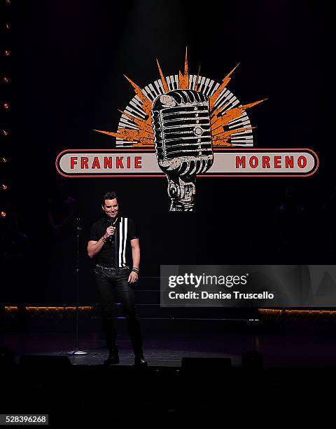 Frankie Moreno performs during opening night of his new show - Under The Influence at Planet Hollywood Resort & Casino on May 4, 2016 in Las Vegas...