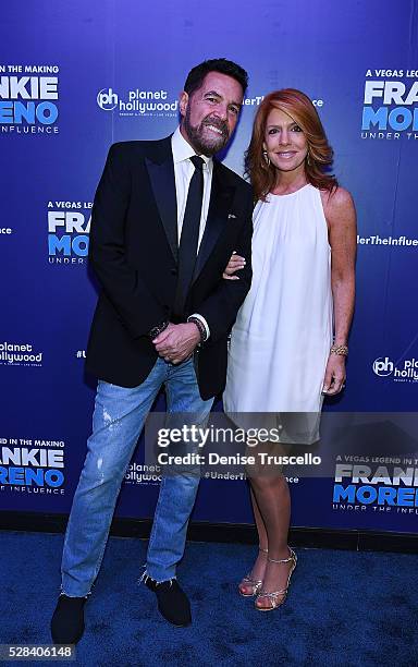 Clint Holmes and Kelly Clinton arrive at the opening night of Frankie Moreno��s new show�� �� Under The Influence at Planet Hollywood Resort & Casino...